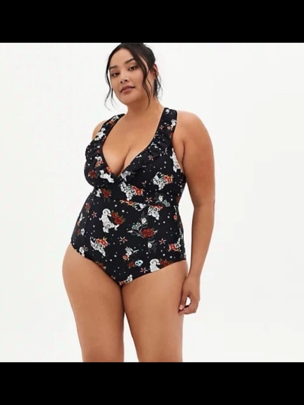 TORRID Disney Villains Swim Suit With Ruffles